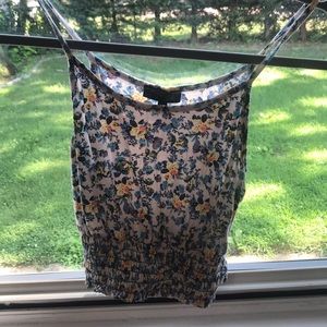 flower scrunched tank top